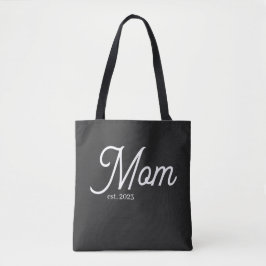 Mom Established White Script Tasche