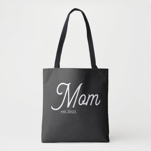 Mom Established White Script Tasche (Vorderseite)