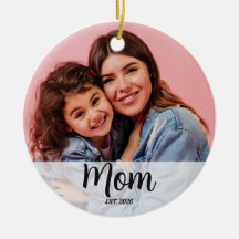 Mom Etabliert Schwarz Weiß Schrift Foto