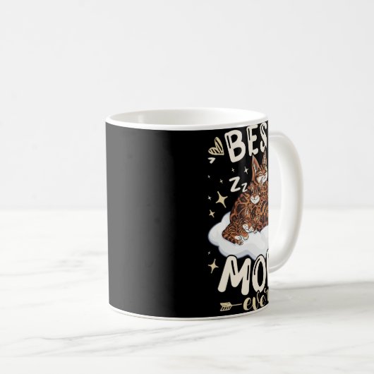Mom Ever, Bengal Cat 2 Kittens, Mother's Day, Moth Kaffeetasse (VorderseiteRechts)