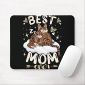 Mom Ever, Bengal Cat 2 Kittens, Mother's Day, Moth Mousepad (Mit Mouse)