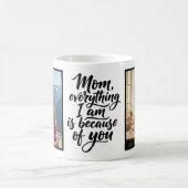 Mom Everything I Am Brush Script 2 Photo Kaffeetasse (Mittel)