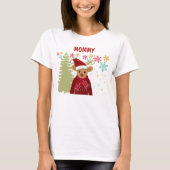 Mom Family Matching Trendy Cute Reindeer Christmas T-Shirt (Vorderseite)