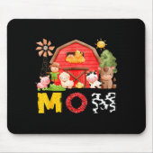 Mom Farm Cow Birthday Boy Matching Family Matching Mousepad (Vorne)