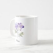 Mom February Birth Flower Kaffeetasse (Vorderseite Links)