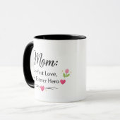 Mom First Love Forever Hero Coffee Mug Tasse (Vorderseite Links)
