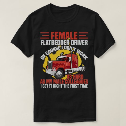 Mom Flatbed Truck Driver Funny Women Flatbedbed Ac T-Shirt (Design vorne)
