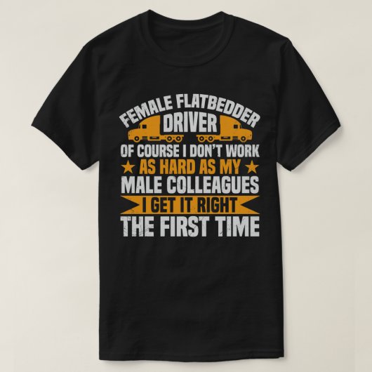 Mom Flatbed Truck Driver Funny Women Flatbedbed Ac T-Shirt (Design vorne)