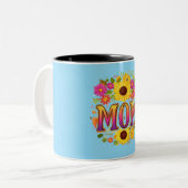 Mom Floral Mug – Coffee Cup Gift Zweifarbige Tasse (Vorderseite Links)