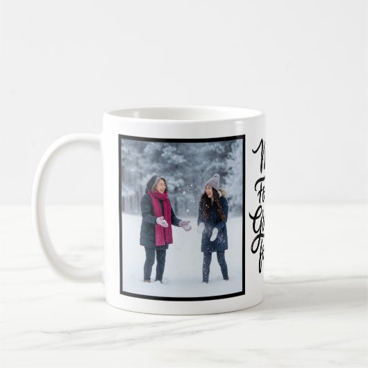 Mom Forever Grateful For You Soft Script 2 Photo Kaffeetasse (Links)