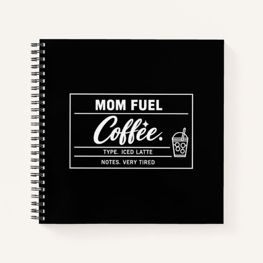 Mom Fuel Eiskaffee Muttertag  Notizblock (Vorderseite)