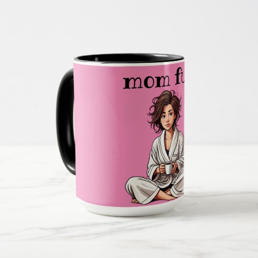 "Mom fuel" Tasse (Vorderseite Links)