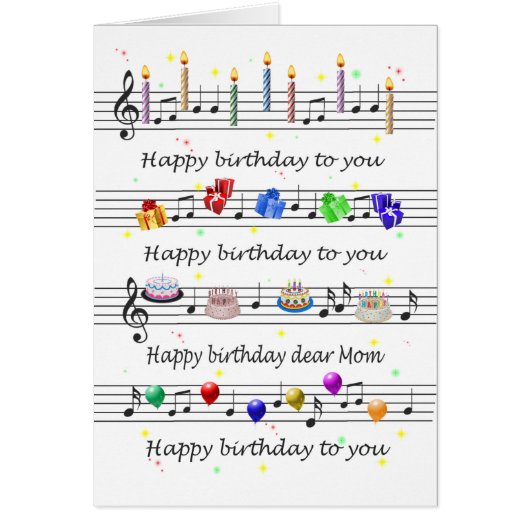 Mom Funny Happy Birthday Song Sheet Music (Vorne)