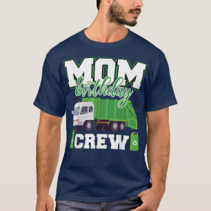 Mom Geburtstags-Crew Müllwagen Familie Matching Bi T-Shirt