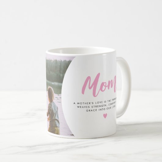 Mom Gift Custom Photo Mom Quote Kaffeetasse (VorderseiteRechts)