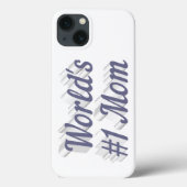 Mom gray text  iPhone case (Rückseite)