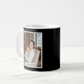 Mom Greatest Blessing Heartfelt Easy 1 Photo Black Kaffeetasse (Vorderseite Links)