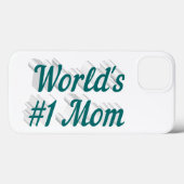Mom green text  iPhone case (Rückseite (Horizontal))