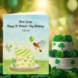 Mom Happy St Patricks Day Birthday Karte