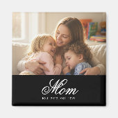 Mom hat elegantes Skriptfoto eingerichtet Magnet (Vorne)