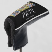 Mom hat Modern Bold Script Schwarz 3 Foto eingeric Golf Headcover (3/4 Vorderseite)