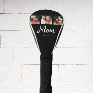 Mom hat modernes fettes Skript Schwarz 3 Foto eing Golf Headcover