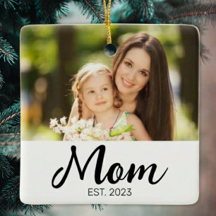 Mom hat Skript Foto erstellt Keramikornament