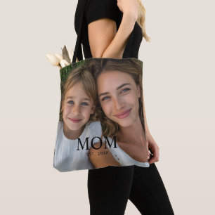 Mom hat Skript Foto erstellt Tasche