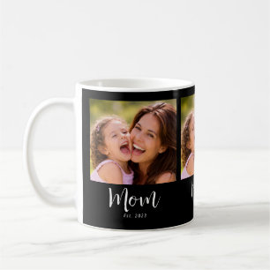Mom hat Skript Schwarz 3 Foto eingerichtet Kaffeetasse