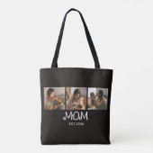 Mom hat Skript Schwarz 3 Foto eingerichtet Tasche (Rückseite)