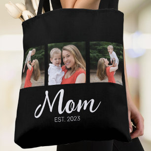 Mom hat Skript Schwarz 3 Foto erstellt Tasche