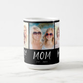 Mom hat Skript Schwarz 3 Foto Kaffeetasse (Mittel)