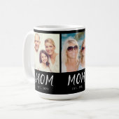 Mom hat Skript Schwarz 3 Foto Kaffeetasse (Vorderseite Links)