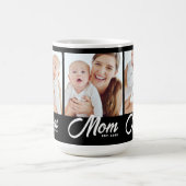 Mom hat Skript Schwarz 3 Foto Kaffeetasse (Mittel)