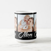 Mom hat Skript Schwarz 3 Foto Kaffeetasse (Mittel)