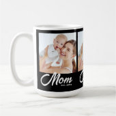 Mom hat Skript Schwarz 3 Foto Kaffeetasse (Links)