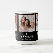 Mom hat Skript Schwarz 3 Foto Kaffeetasse (Mittel)