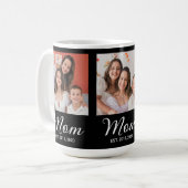 Mom hat Skript Schwarz 3 Foto Kaffeetasse (Vorderseite Links)