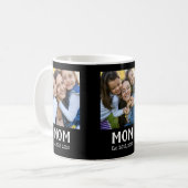 Mom hat Skript Schwarz 3 Foto Kaffeetasse (Vorderseite Links)