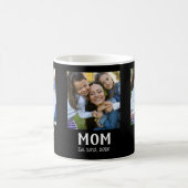 Mom hat Skript Schwarz 3 Foto Kaffeetasse (Mittel)