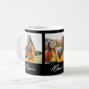 Mom hat Skript Schwarz 3 Foto Kaffeetasse