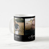 Mom hat Skript Schwarz 3 Foto Kaffeetasse (Vorderseite Links)