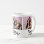 Mom hat Skript Schwarz 3 Foto Kaffeetasse (VorderseiteRechts)