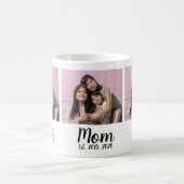 Mom hat Skript Schwarz 3 Foto Kaffeetasse (Mittel)