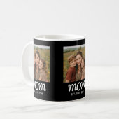 Mom hat Skript Schwarz 3 Foto Kaffeetasse (Vorderseite Links)