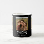 Mom hat Skript Schwarz 3 Foto Kaffeetasse (Mittel)