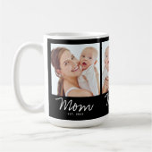Mom hat Skript Schwarz 3 Foto Kaffeetasse (Links)