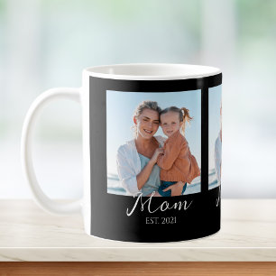 Mom hat Skript Schwarz 3 Foto  Kaffeetasse