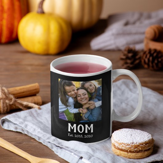 Mom hat Skript Schwarz 3 Foto Kaffeetasse