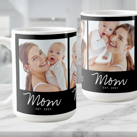 Mom hat Skript Schwarz 3 Foto Kaffeetasse